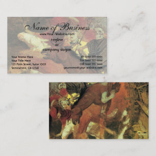 War by Arnold Bocklin Business Card