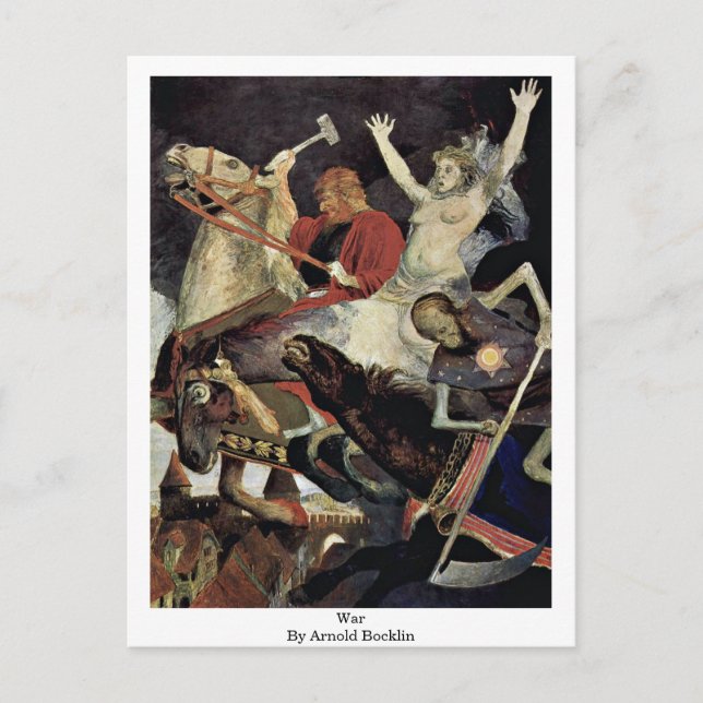 War By Arnold Bocklin Postcard (Front)