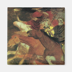 War by Arnold Bocklin, Vintage Symbolism Fine Art Magnet