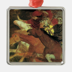 War by Arnold Bocklin, Vintage Symbolism Fine Art Metal Tree Decoration