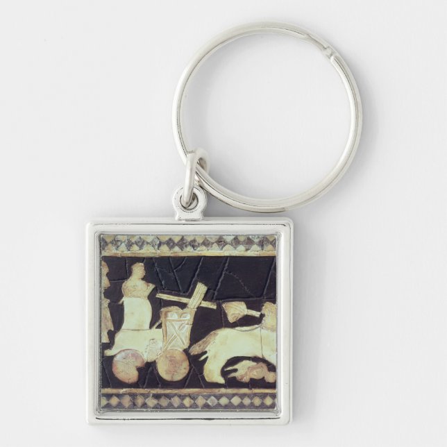 War chariot pulled by two horses, 2800-2300 BC Key Ring (Front)