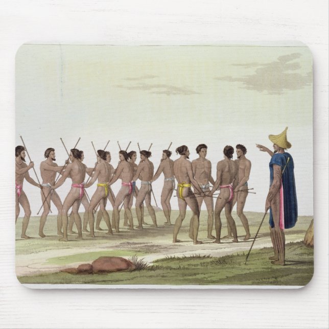 War Dance of the Caroline Islanders, plate 22 from Mouse Mat (Front)