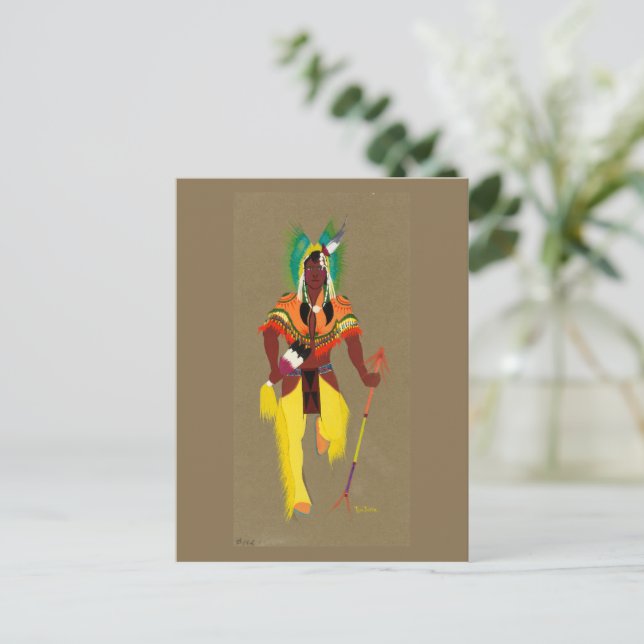 War Dancer, Famous Painting  Postcard (Standing Front)