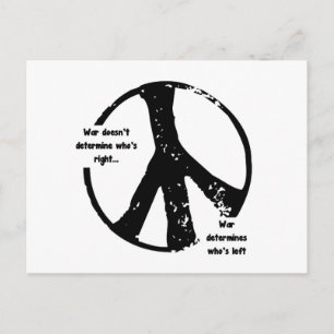 War Determines Who's Left Postcards