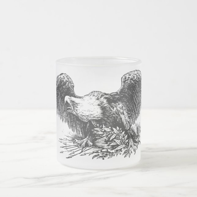War Eagle Frosted Glass Mug (Center)