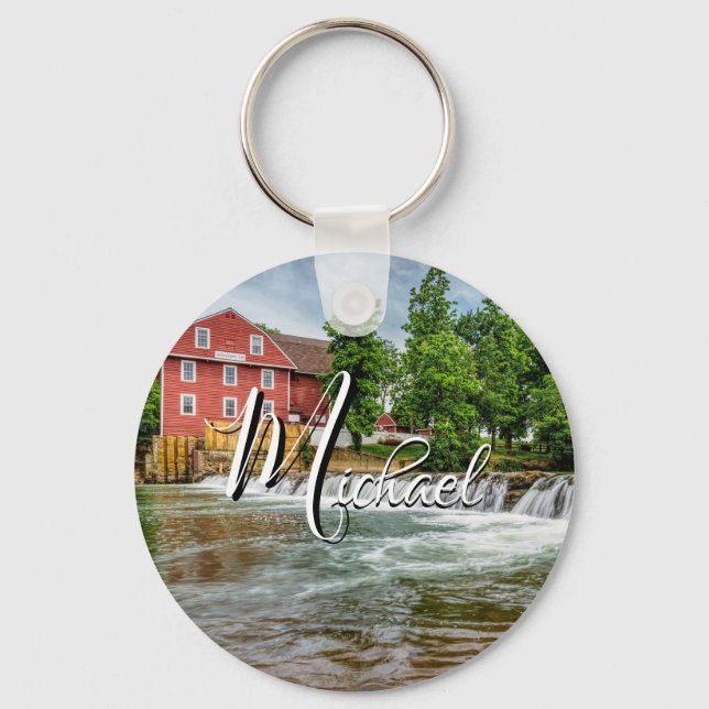War Eagle Mill and Waterfall Key Chain (Front)