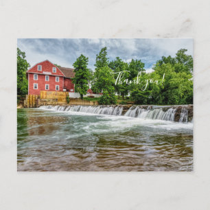 War Eagle Mill And Waterfall Thank you Postcard