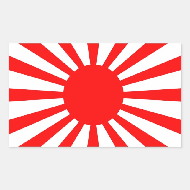 War Flag of the Imperial Japanese Army Rectangular Sticker (Front)