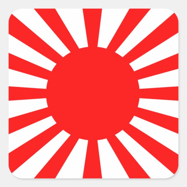 War Flag of the Imperial Japanese Army Square Sticker (Front)