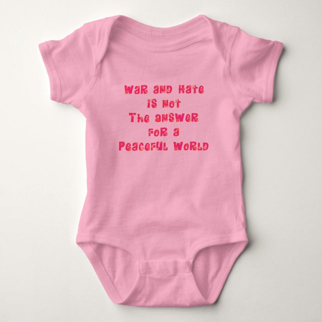 War/Hate vs Peace Baby Bodysuit (Front)