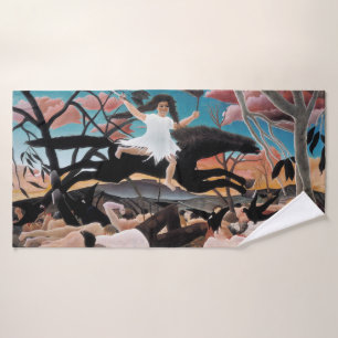 War, Henri Rousseau, 1894 Bath Towel