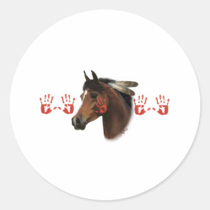 War Horse Classic Round Sticker