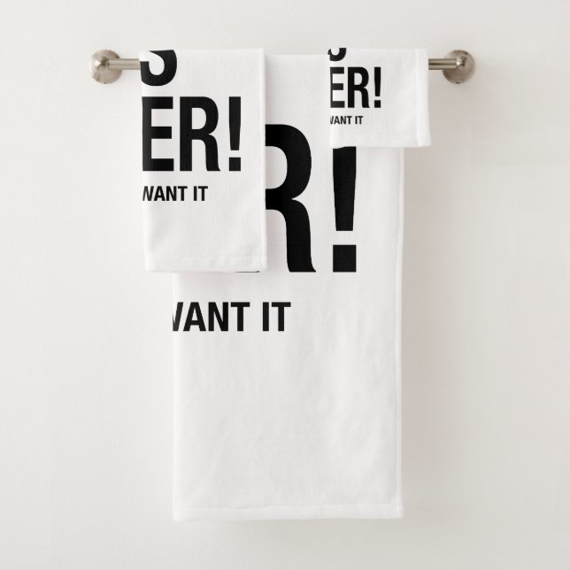 War is over bath towel set (Insitu)