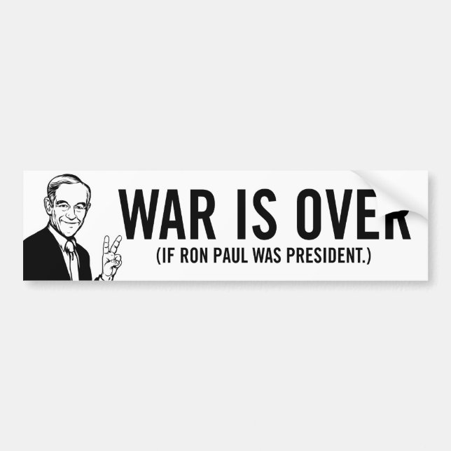 War Is Over Ron Paul Bumper Sticker (Front)
