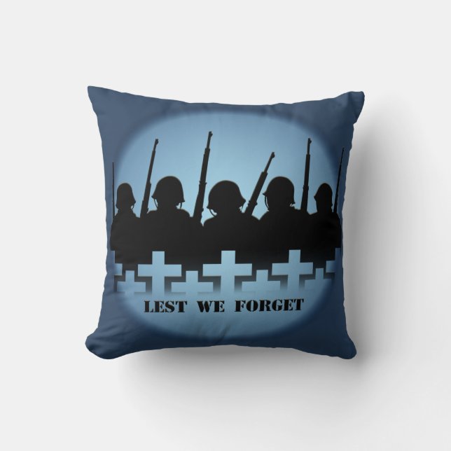 War Memorial Pillow Lest We Forget Heroes Pillow (Front)