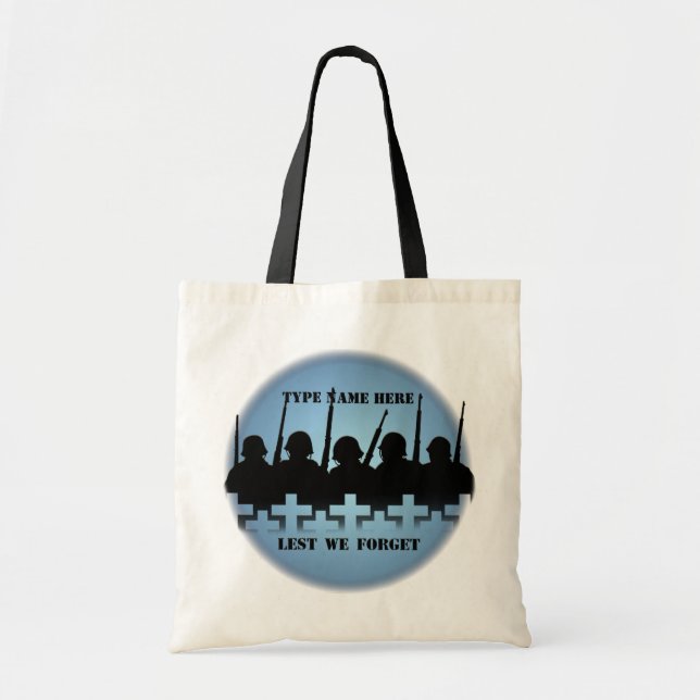 War Memorial Tote Bag Peace Lest We Forget (Front)