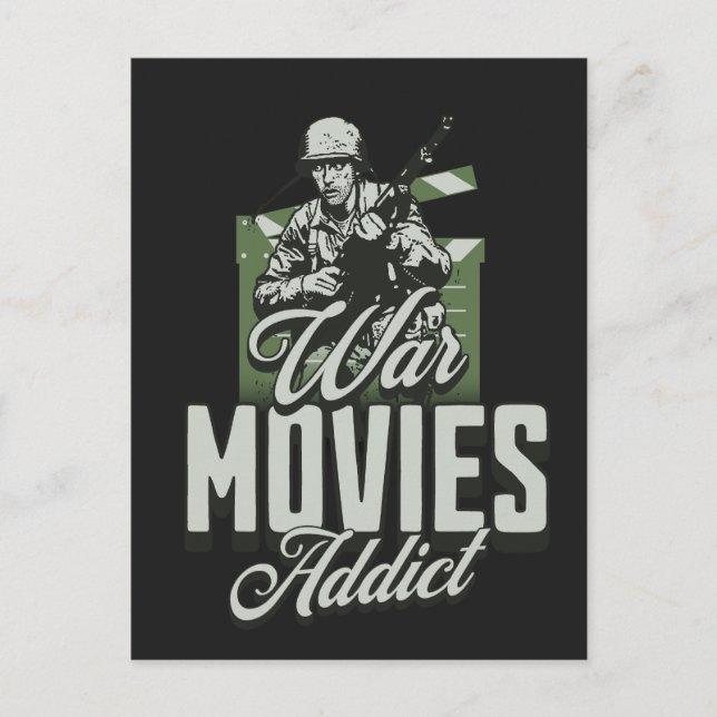 War Movies Addict  Postcard (Front)