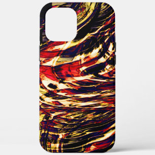 War of golden ribbons against red, in dark fund iPhone 12 pro max case
