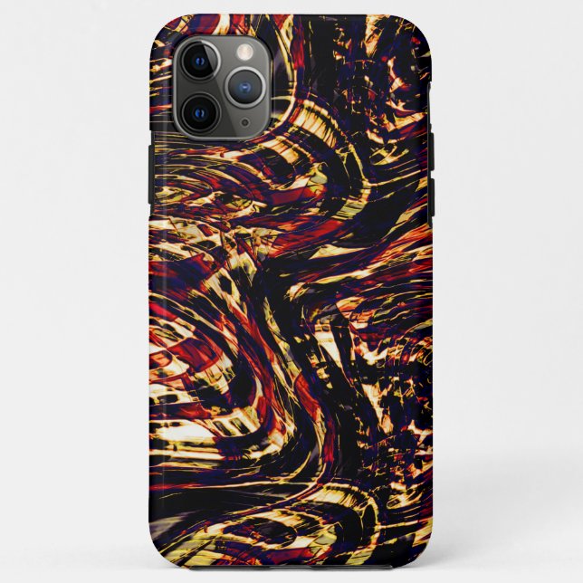 War of golden ribbons against red, in dark fund Case-Mate iPhone case (Back)