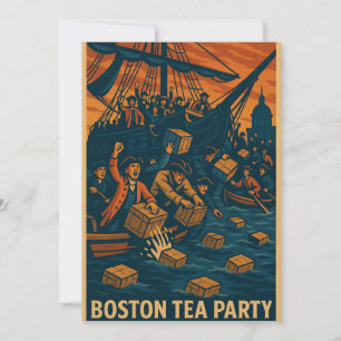War of Independence 1773 USA One Nation Under Tea Invitation