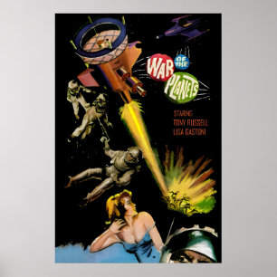 War of the Planets 1950s Si-Fi Movie poster Print