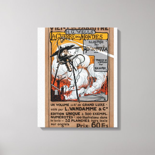 War of the Worlds French Poster 1906 Canvas Print (Front)