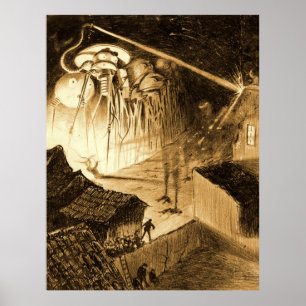 War Of The Worlds Heat Ray At Chobham Road Poster
