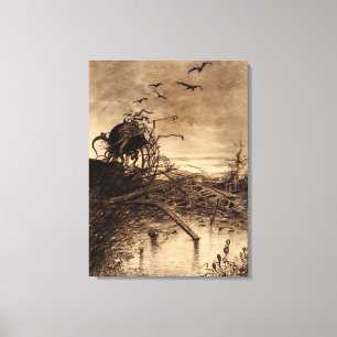 War of the Worlds Illustration 1906 Canvas Print