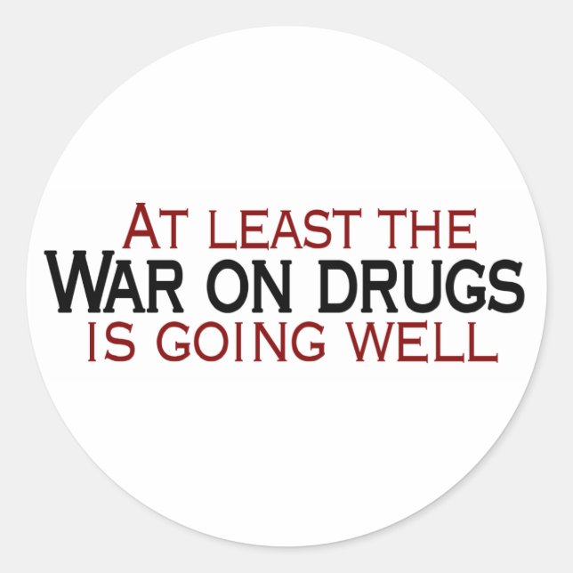 War On Drugs Classic Round Sticker (Front)