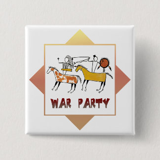 War Party 15 Cm Square Badge