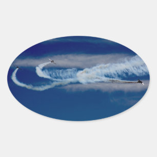 War planes oval sticker