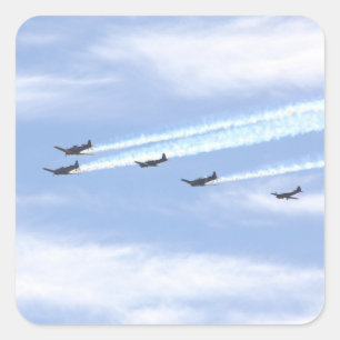 War planes square sticker