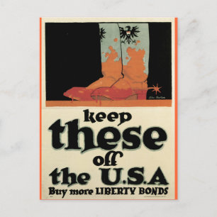 War Postcards, Vintage Liberty Bonds poster Postcard