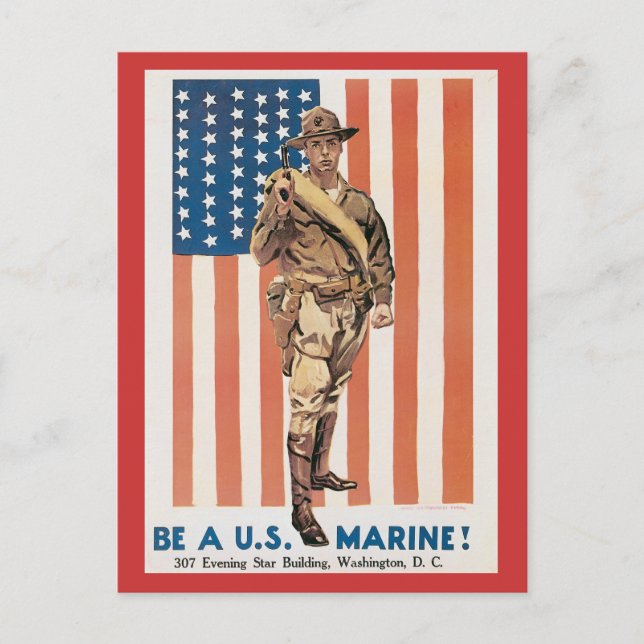 War Poster Postcards World War I Marines (Front)