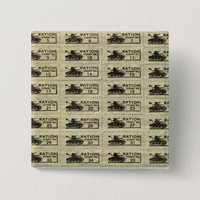 War Ration Stamp pin (Front)