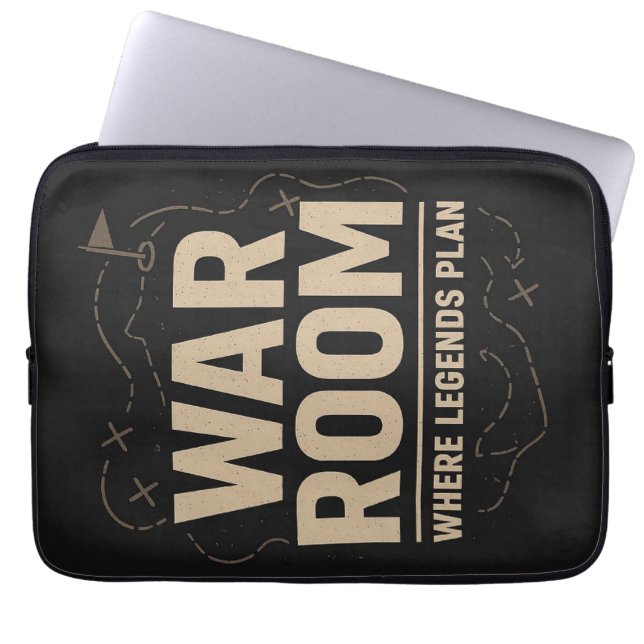 War Room Mindset — Focus, Strategy & Discipline Laptop Sleeve (Front)