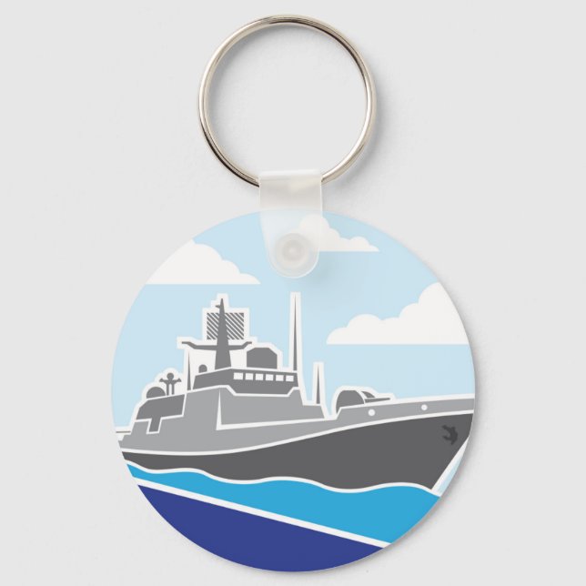 War Ship Key Ring (Front)