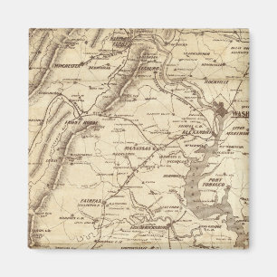 War Telegram Marking Map Magnet