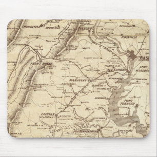 War Telegram Marking Map Mouse Mat
