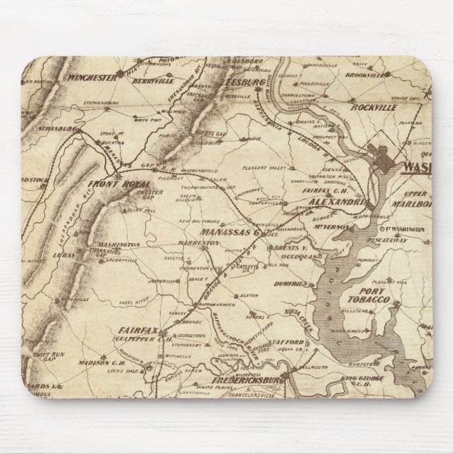 War Telegram Marking Map Mouse Mat (Front)