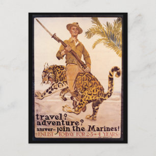 War Time Postcards, World War I Marines Postcard