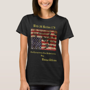 War Torn American Flag Distressed Upside Down T-Shirt