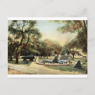 War Trophies, Ft. Monroe Virginia 1914 Vintage Postcard