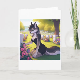War Widow Wolf  Holiday Card