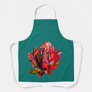 Waratah Australian native flower watercolor Apron