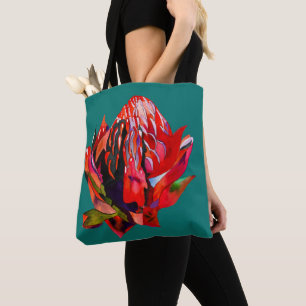 Waratah Australian native flower watercolor Tote Bag