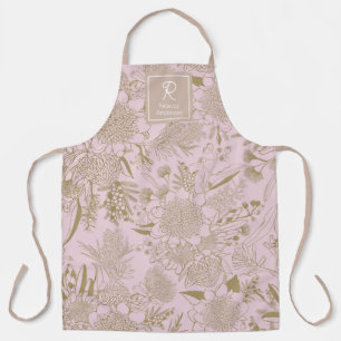 Waratah & Gumnut Eucalyptus Pattern - Dusty Pink Apron