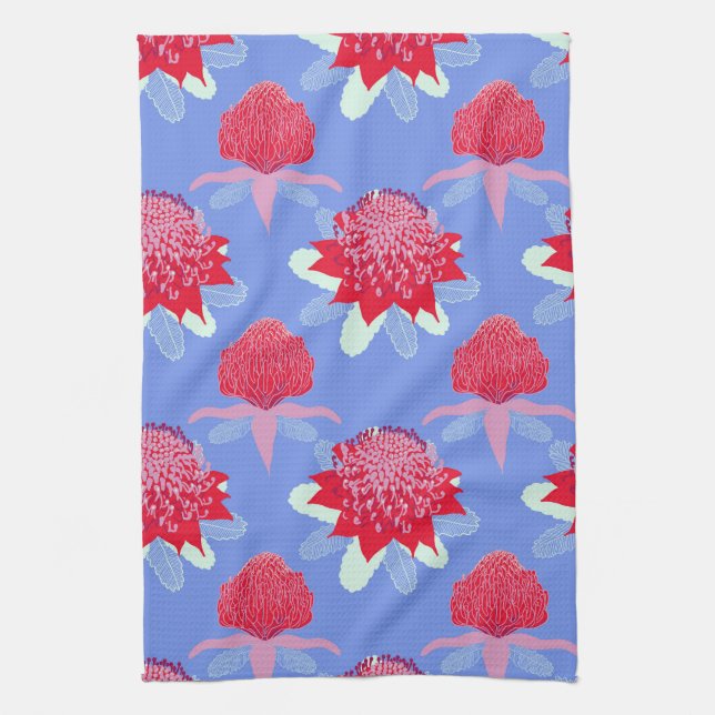 Waratah Tea Towel (Vertical)