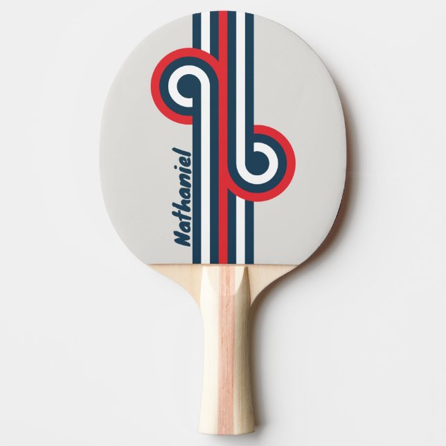 Warbird Stripe Loop with Name Ping Pong Paddle (Front)