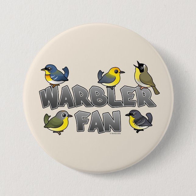 Warbler Fan 7.5 Cm Round Badge (Front)
